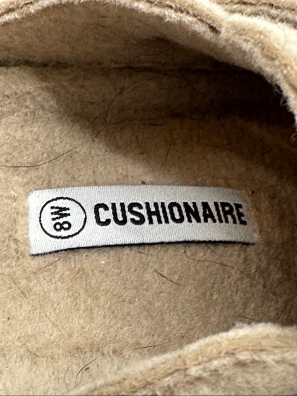 Cushionaire Cozy Taupe Wool Clog Mules with Gold Buckle CM9885A - Picture 6 of 6